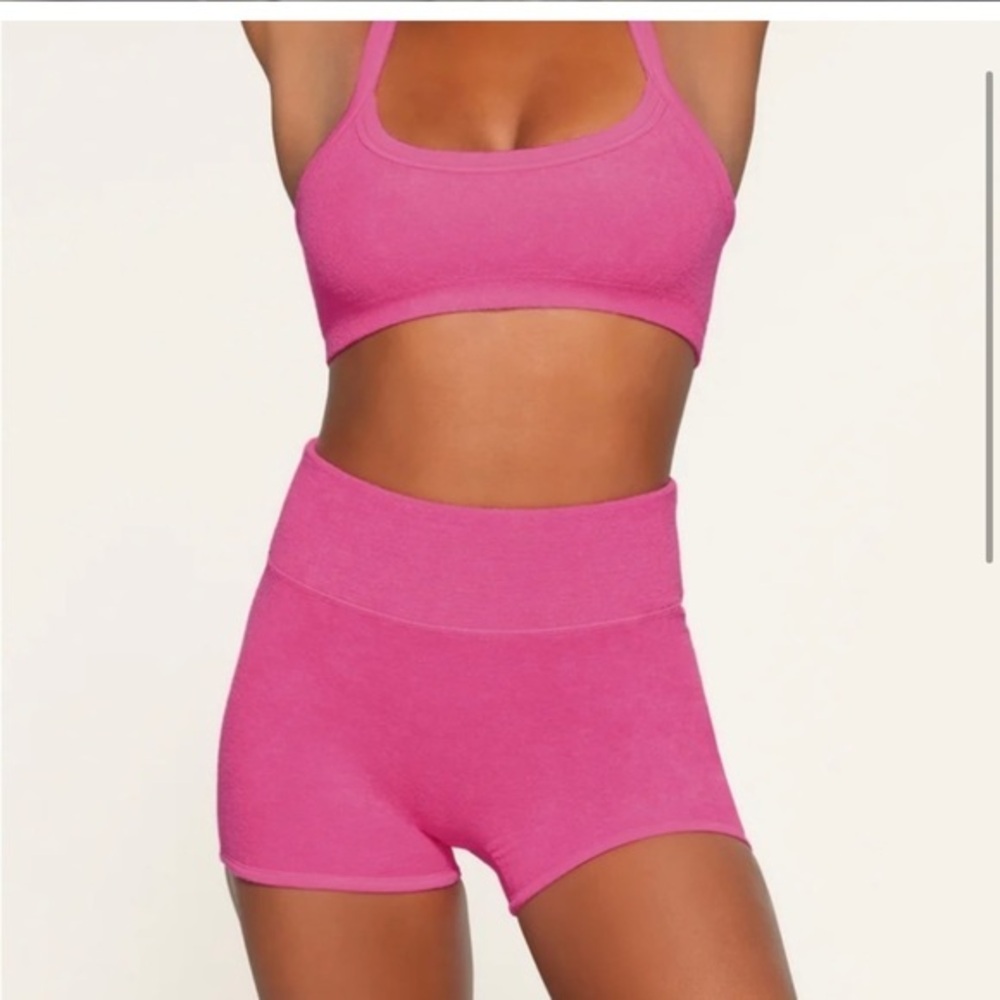 SKIMS Terry Shorts. Hot Pink. Like new. Worn Once. SHORTS ONLY